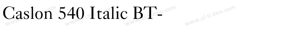 Caslon 540 Italic BT字体转换